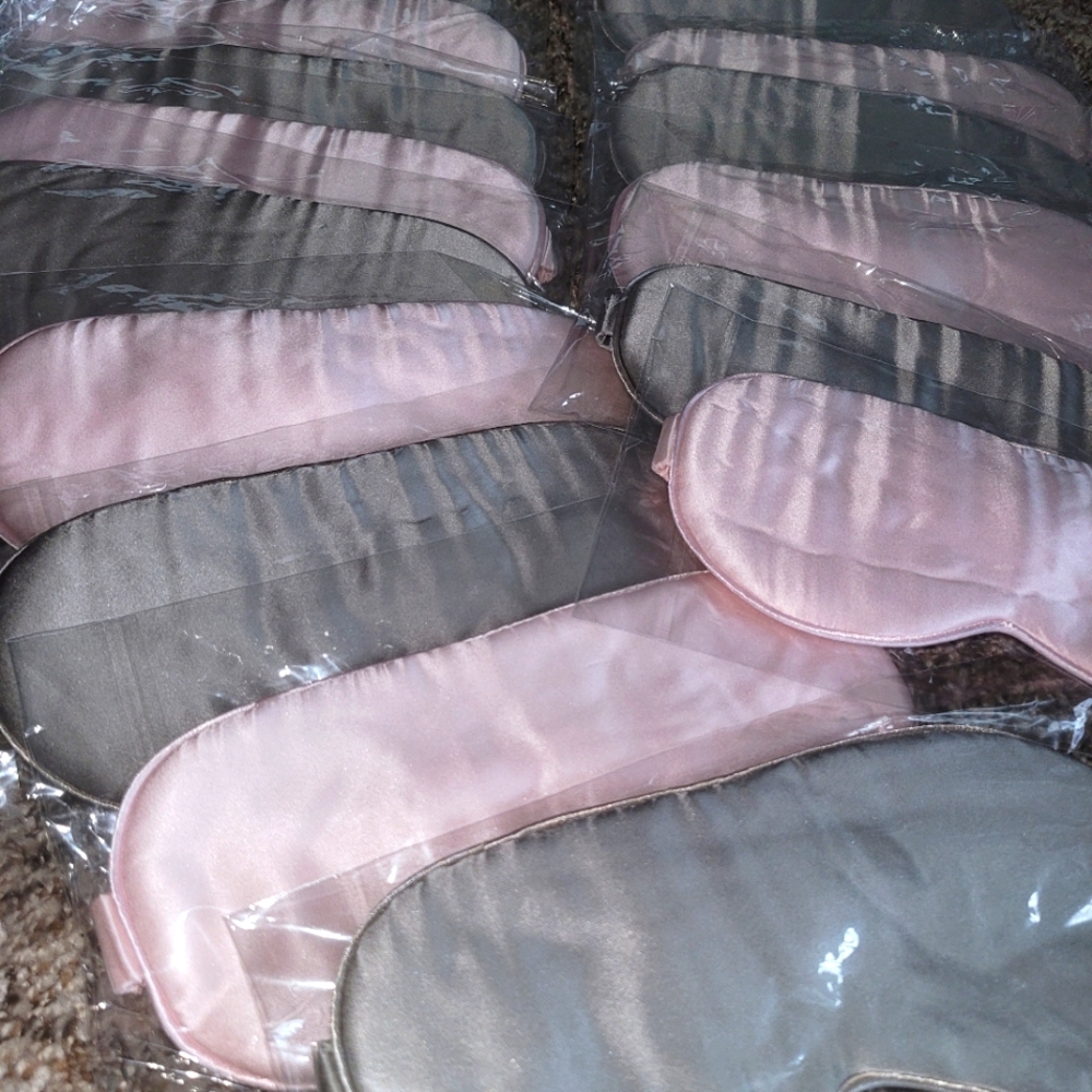 Silk Sleep Masks in Pink and Gray